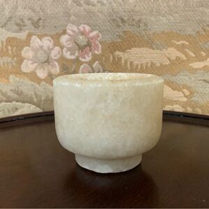Small Matte Alabaster Ivory Vessel